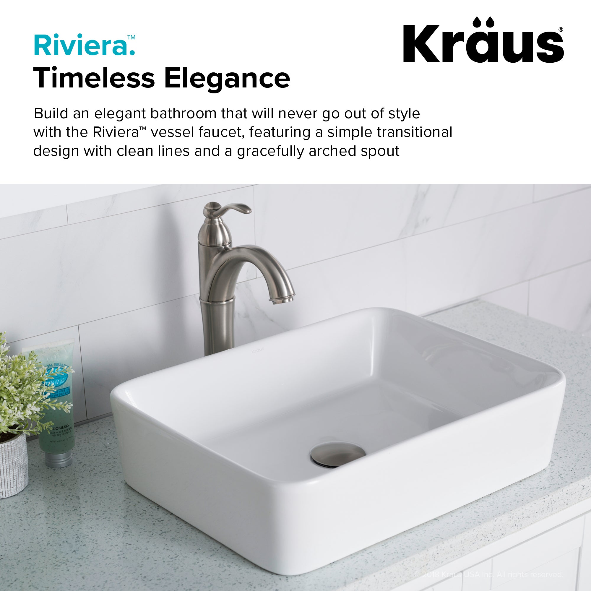 Kraus Riviera Tall Vessel Bathroom Faucet