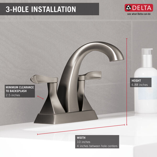 Delta Everly Two Handle Centerset Bathroom Faucet Certified Refurbished