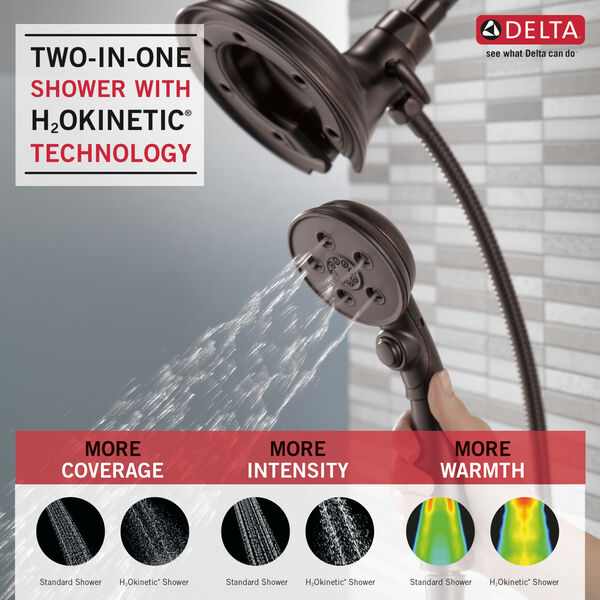 Delta H2Okinetic 4-Setting 2-in-1 Shower