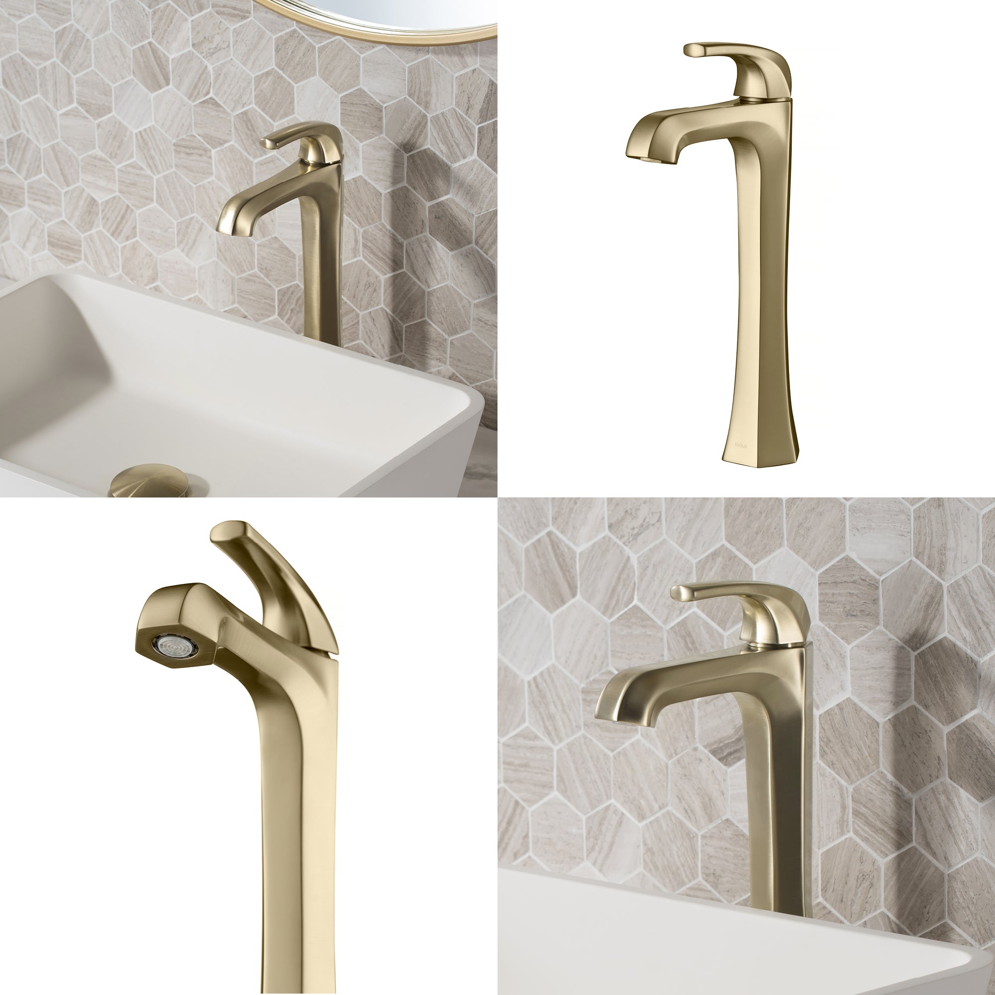 Esta Single Handle Vessel Bathroom Faucet with Pop-Up Drain