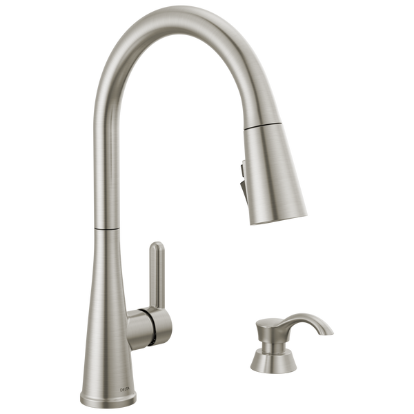 Delta Greydon Pulldown Kitchen Faucet with Soap Certified Refurbished