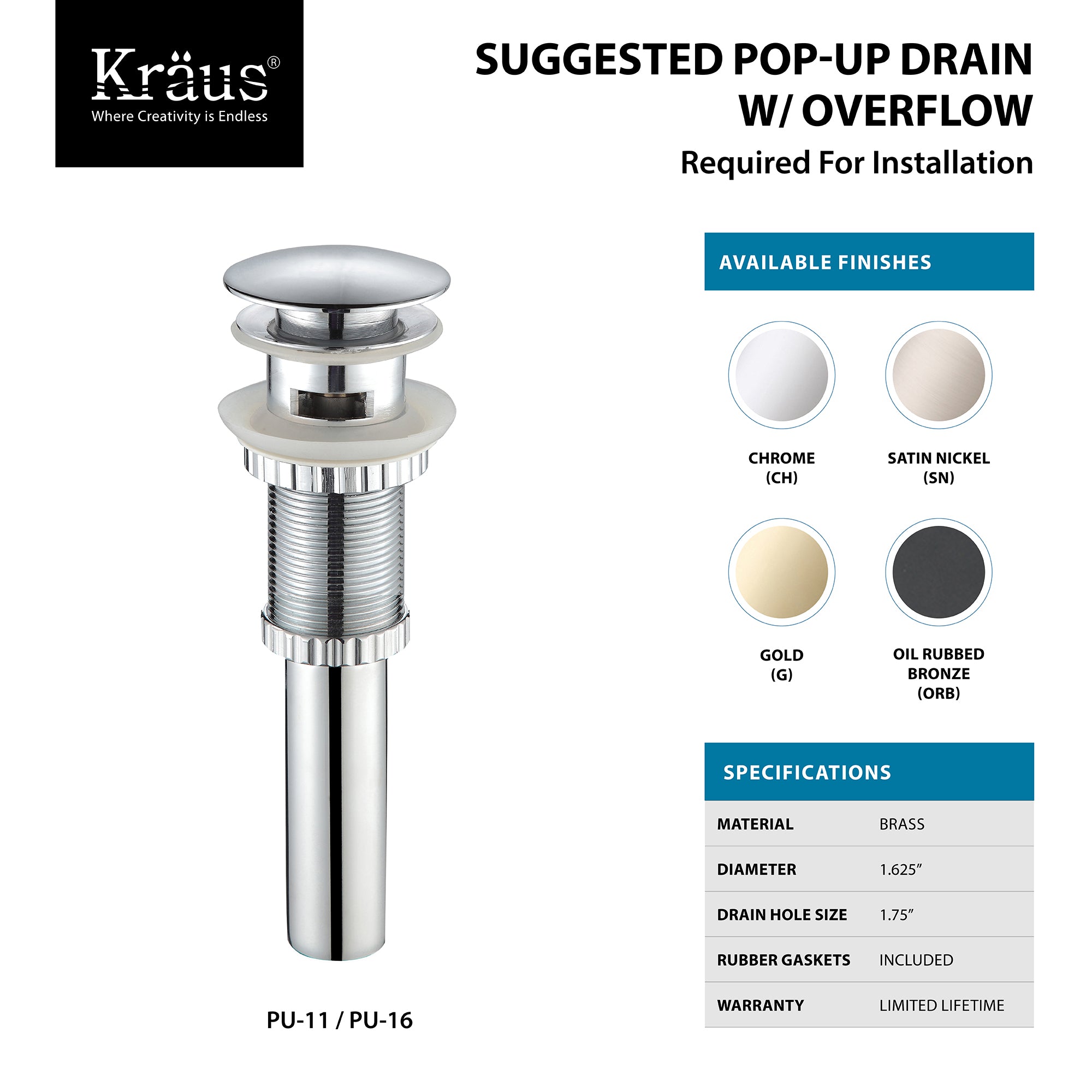 Kraus Arcus Single Hole Single Handle Bathroom Faucet