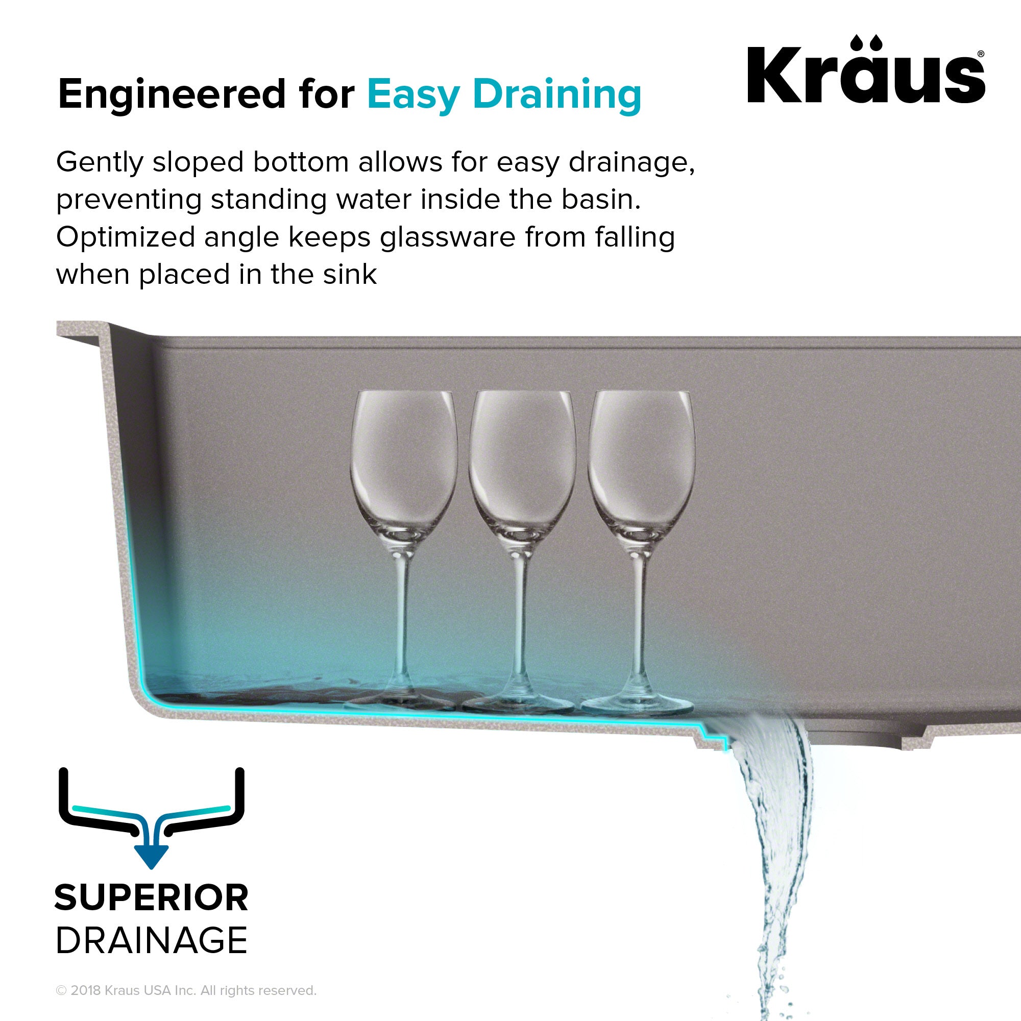 KRAUS Quarza 33 in. Dual Mount 60/40 Double Bowl Granite Kitchen Sink