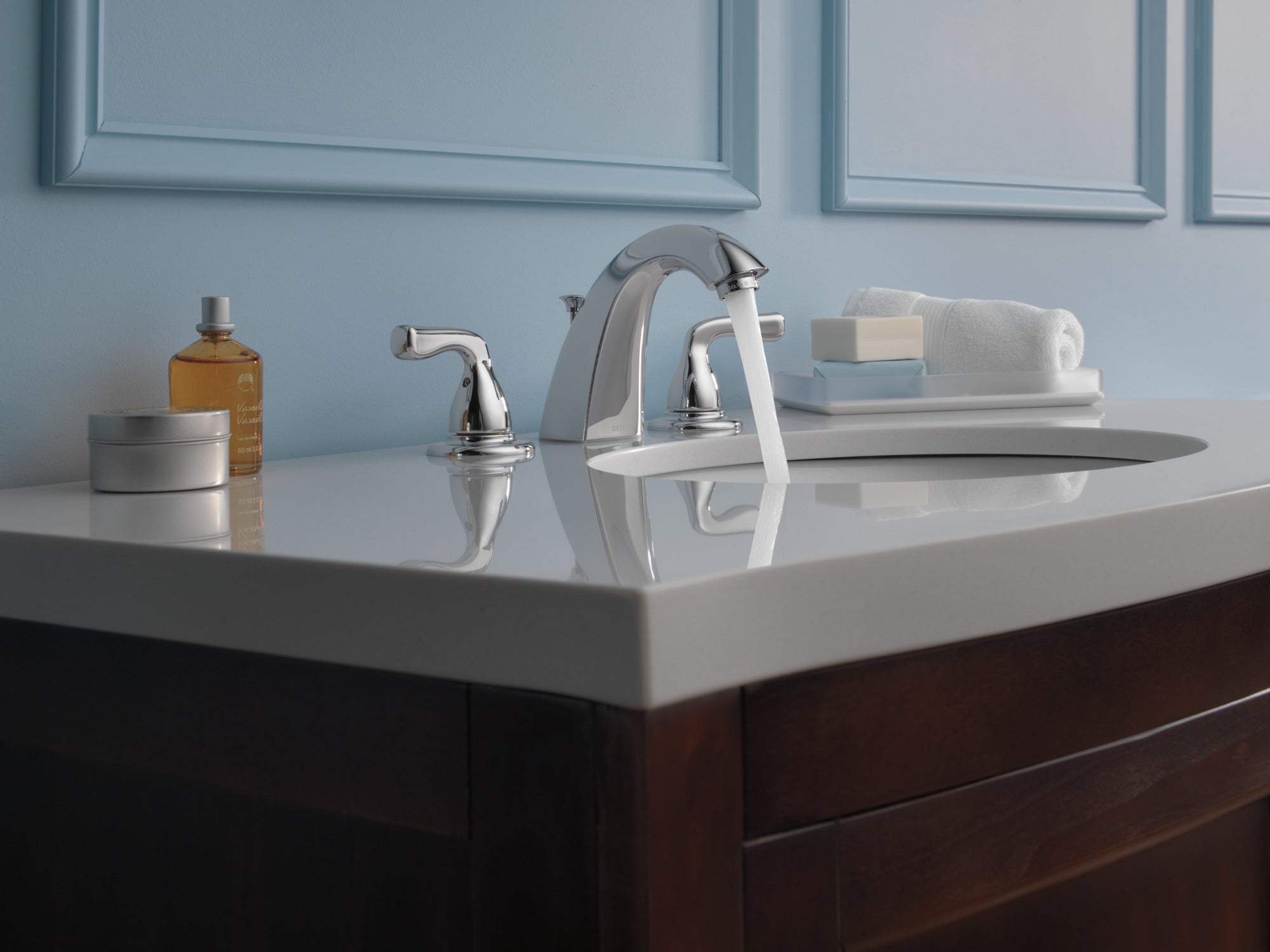 Delta Foundations Widespread Bathroom Faucet Certified Refurbished