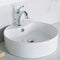 Kraus Elavo Round Vessel Ceramic Bathroom Sink with Overflow, 18 in.