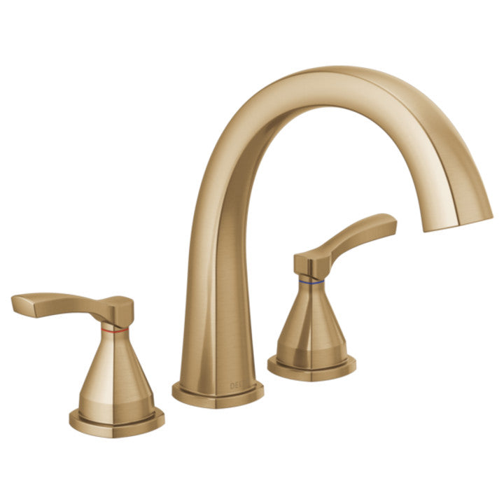 Delta Stryke Two Handle Deck Mount Roman Tub Faucet Trim Kit (Valve Not Included)