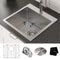 Kraus 18x18 in. Standart PRO Drop-In 16 Gauge Single Bowl Stainless Kitchen Sink