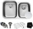 KRAUS Outlast MicroShield Scratch-Resist Stainless Steel Undermount 60/40 Double Bowl Sink, 32