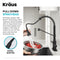 Kraus Bolden 18 in. Commercial Style Pull-Down Single Handle Kitchen Faucet with Deck Plate