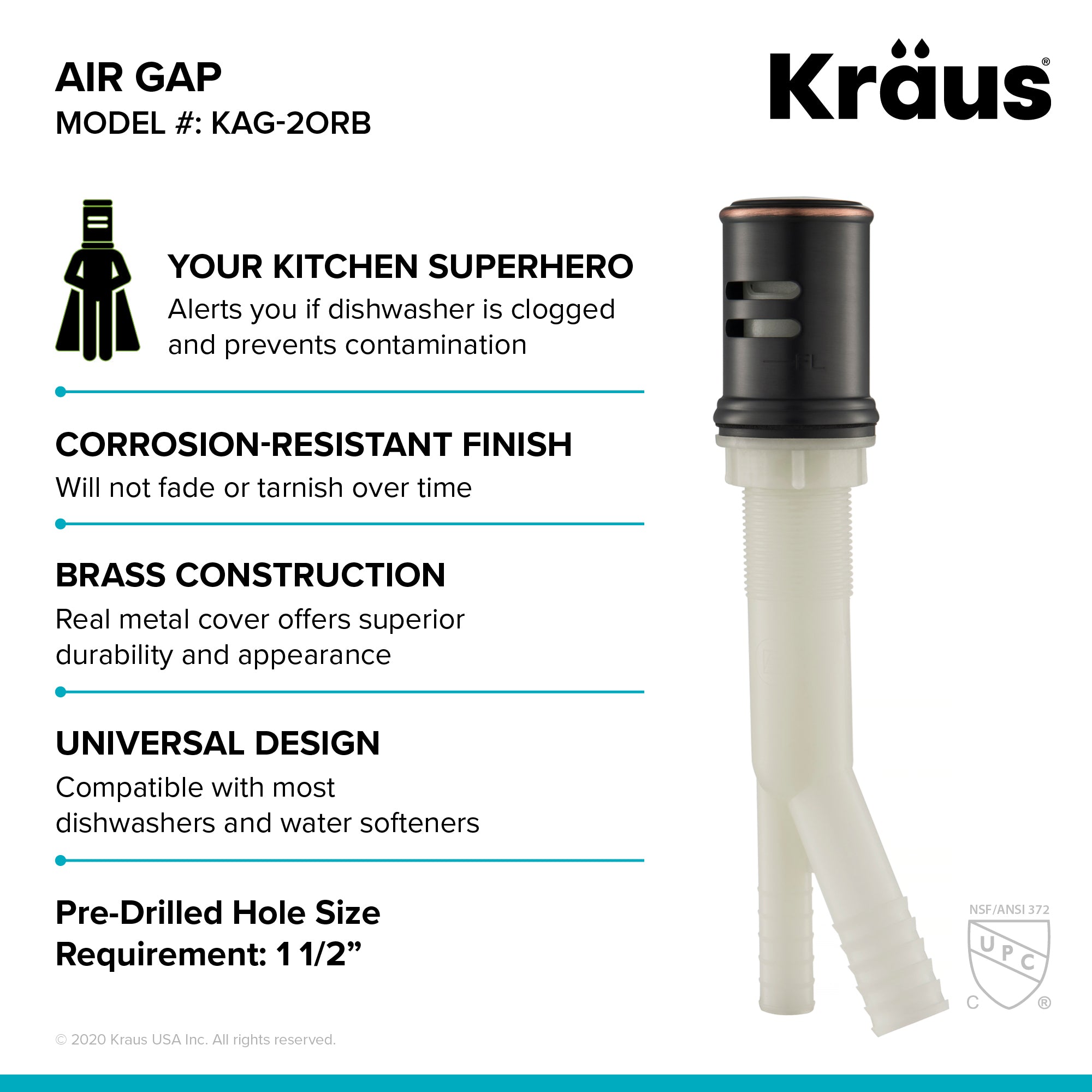 Kraus Dishwasher Air Gap