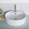 Kraus Elavo Round Vessel Ceramic Bathroom Sink with Overflow, 18 in.