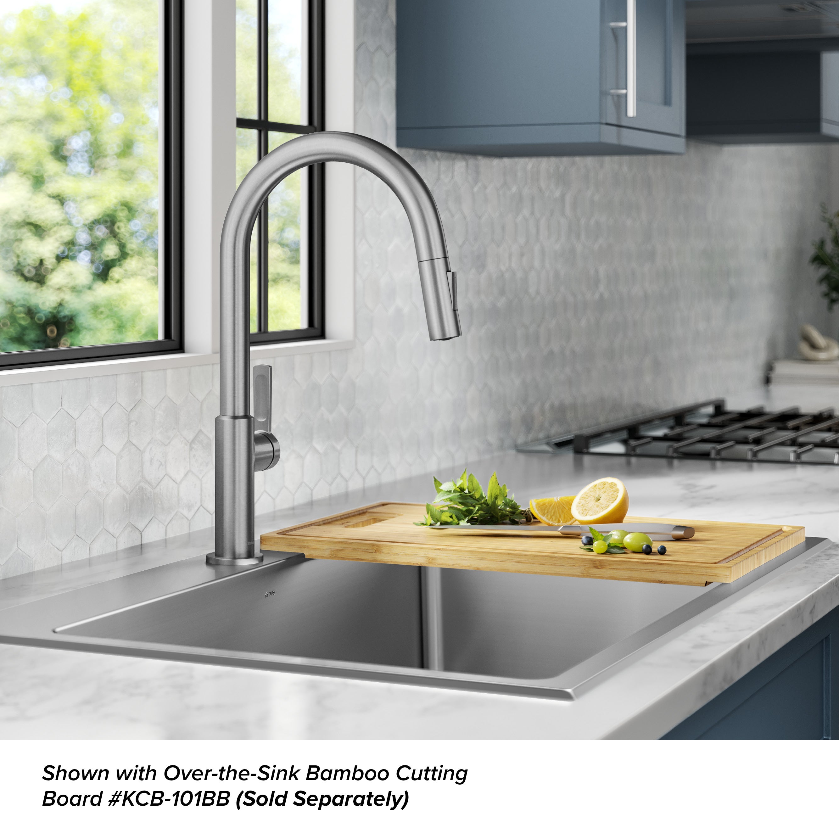 Kraus Standart PRO 33 in. Drop-In / Undermount 18-Gauge Stainless Steel Single Bowl Kitchen Sink and Pull-Down Faucet