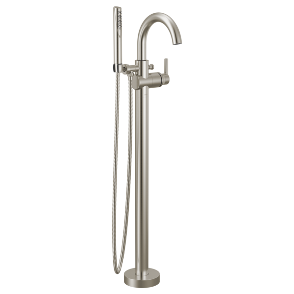 Delta Trinsic Single Handle Floor-Mount Tub Filler Trim with Hand Shower