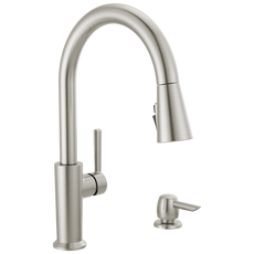 Delta Emery Pull-Down Kitchen Faucet with Soap