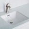 Kraus Elavo 17 in. Square Undermount Porcelain Ceramic Bathroom Sink with Overflow