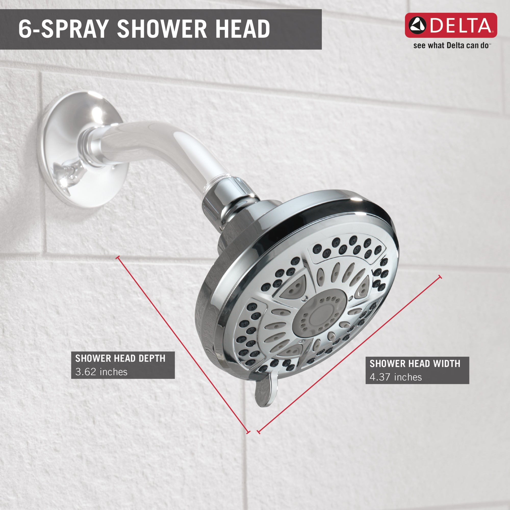 Delta 6-Setting Showerhead Certified Refurbished