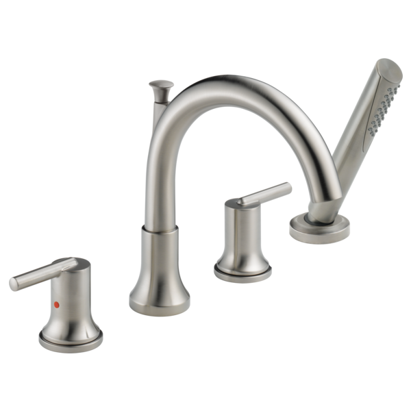 Delta Trinsic 2-Handle Roman Tub Faucet Trim with Hand Shower