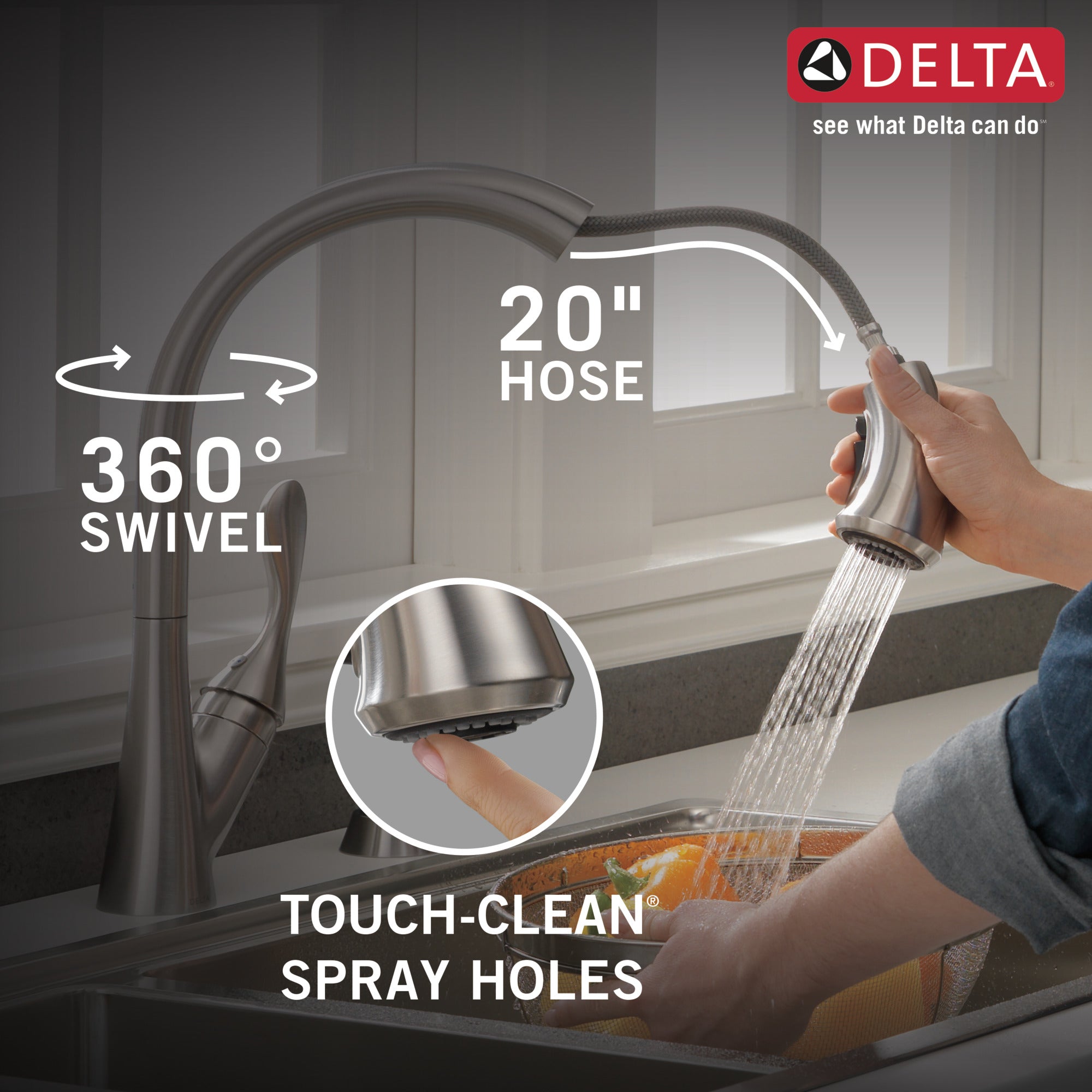 Delta Ashton Single Handle Pull-Down Kitchen Faucet