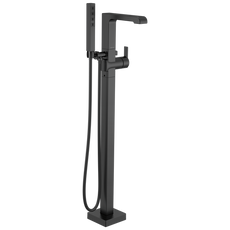 Delta Ara Single Handle Floor-Mount Tub Filler Trim with Hand Shower