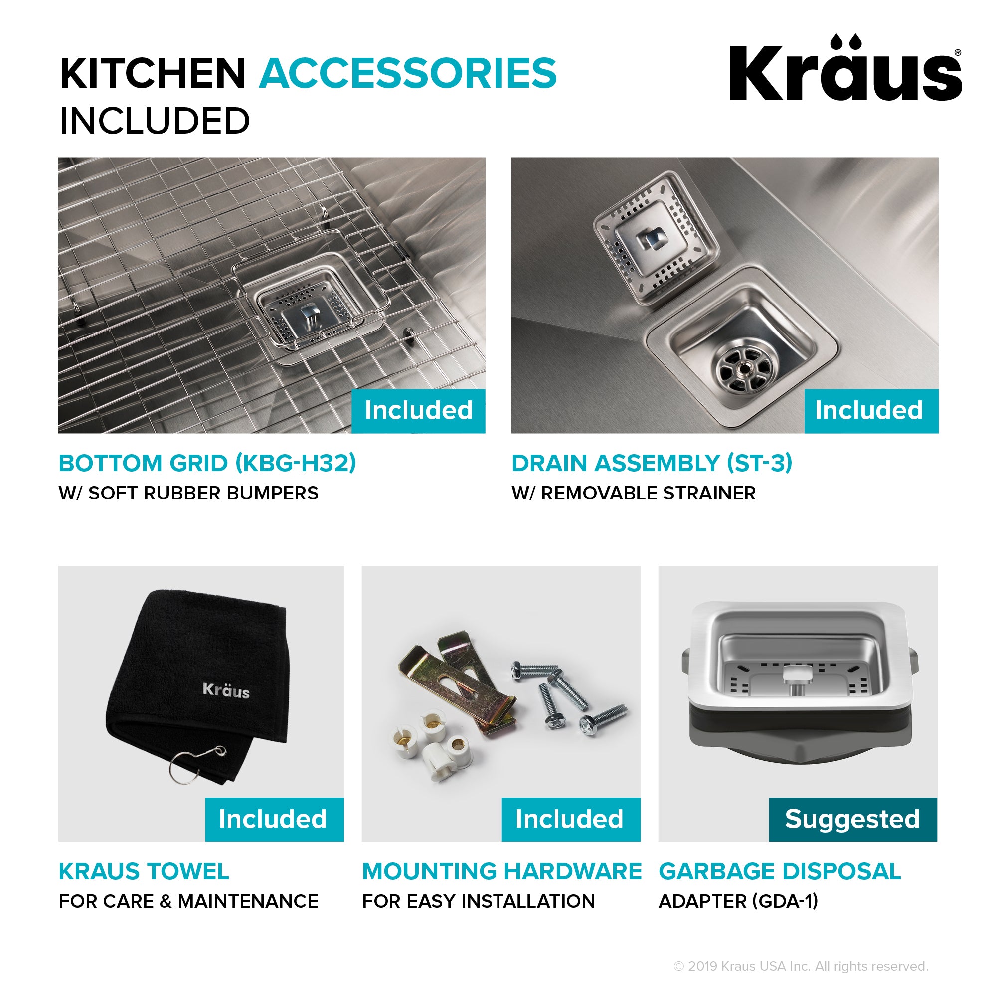 KRAUS Pax Zero-Radius 31 ½ in. 16 Gauge Undermount Single Bowl Kitchen Sink