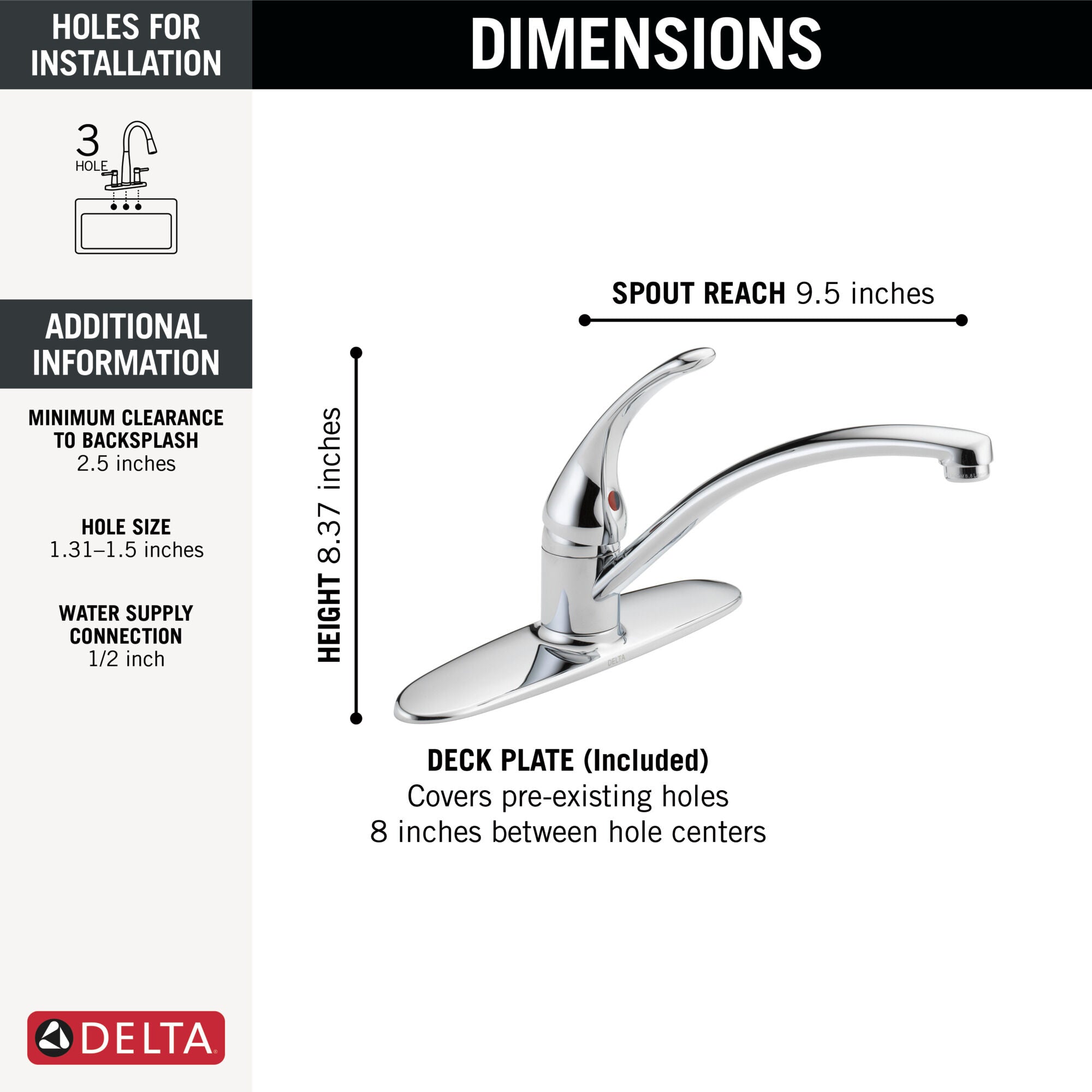 Delta Foundations Single Handle Kitchen Faucet