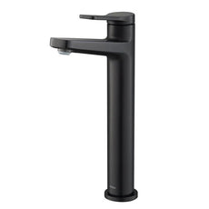 Indy Single Handle Vessel Bathroom Faucet in Matte Black