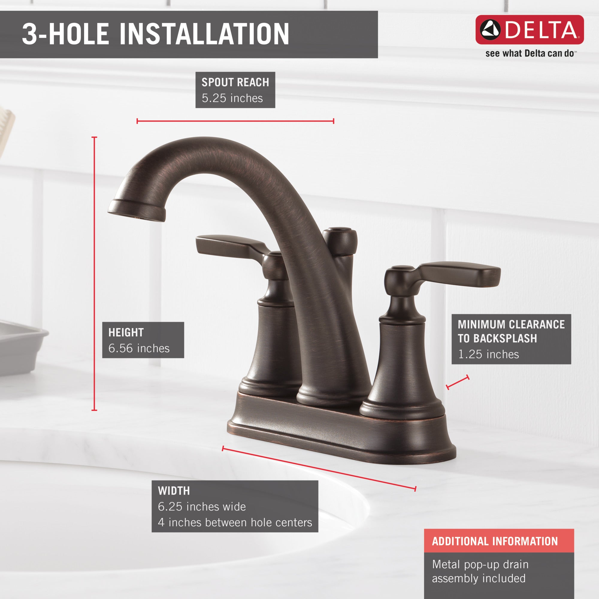 Delta Woodhurst Bathroom Sink Faucet