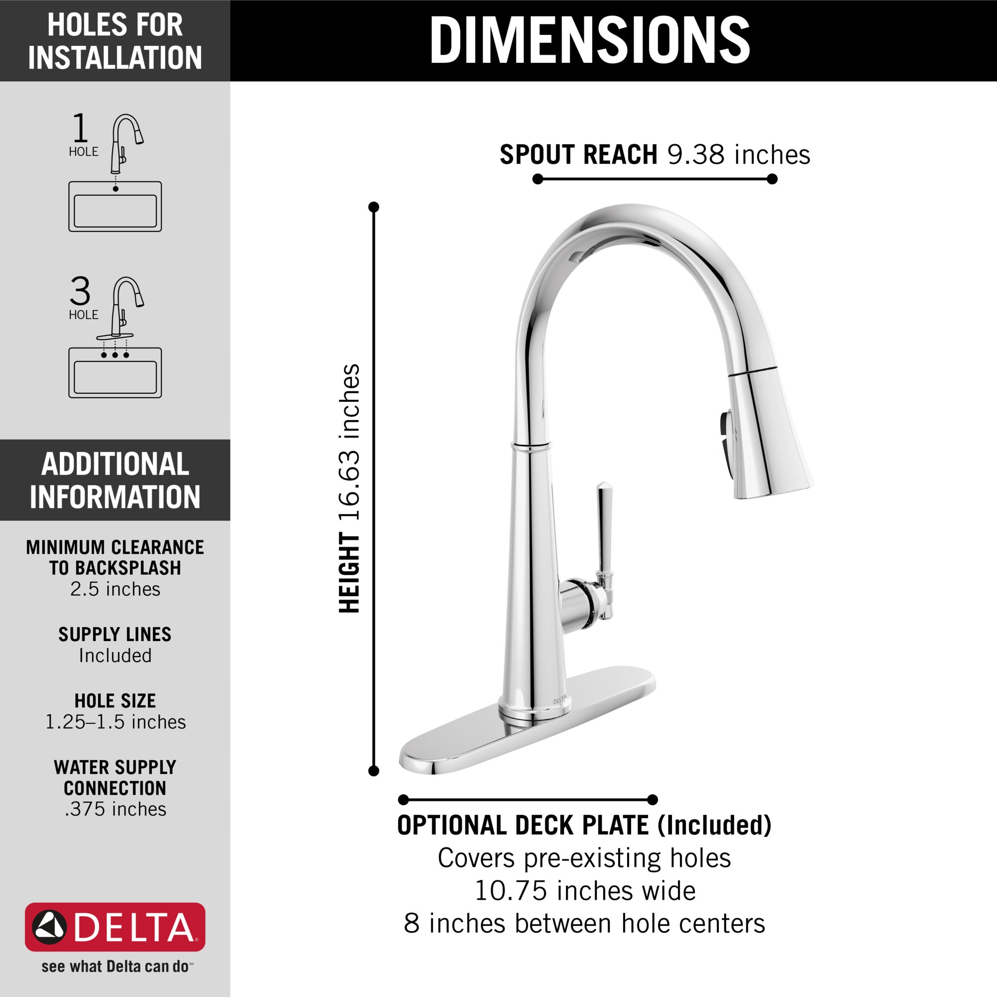 Delta Emmeline Single Handle Pull-Down Kitchen Faucet