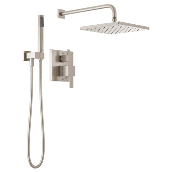 Delta Modern Modern 1-Spray Raincan Wall Mount Fixed and Handheld Shower Head 1.75 GPM