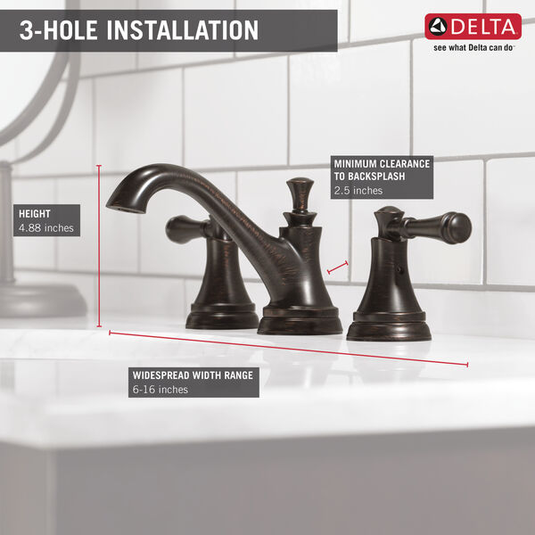 Delta Silverton Two Handle Bathroom Faucet Certified Refurbished