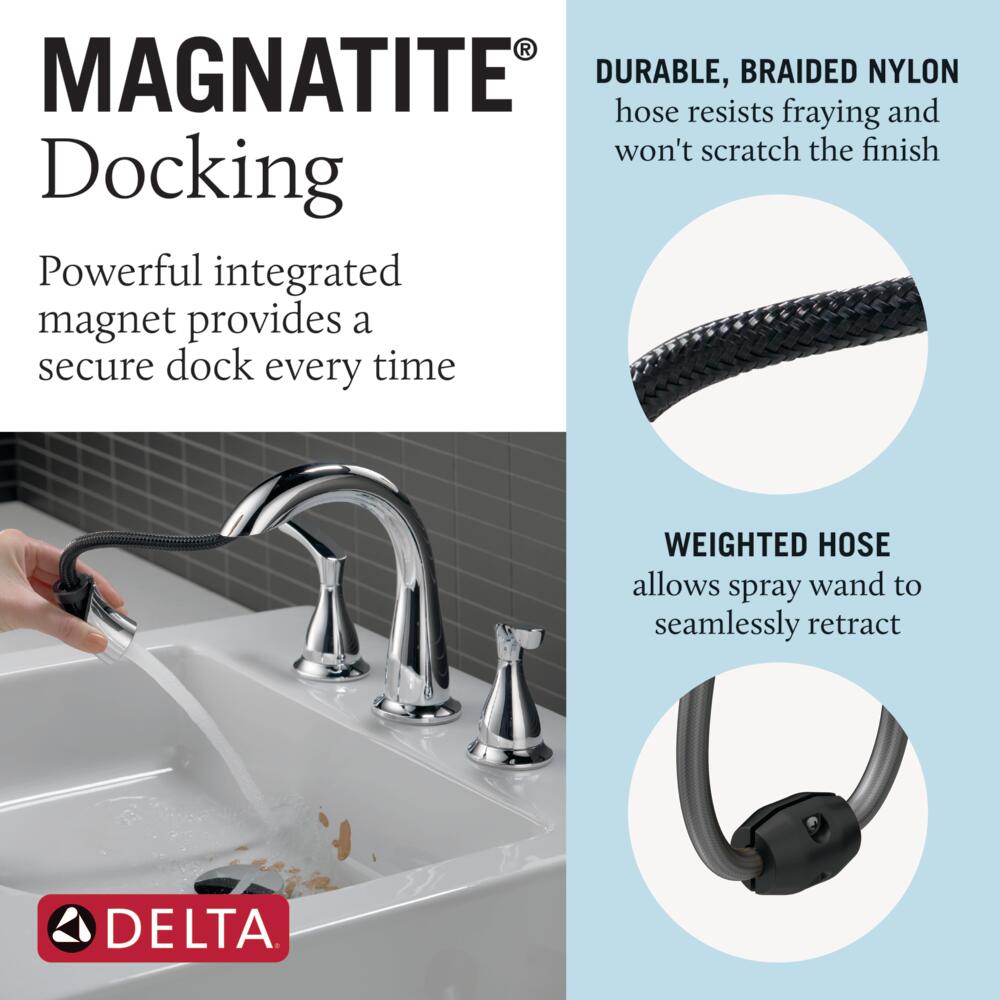 Delta Broadmoor Two Handle Widespread Pull-Down Bathroom Sink Faucet