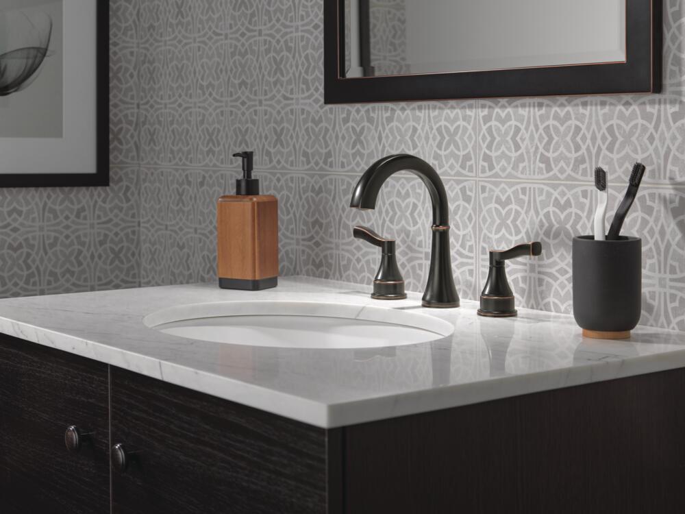 Delta Faryn Two Handle Widespread Bathroom Sink Faucet