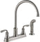 Delta Lorain 2 Handle Kitchen Faucet with Spray Certified Refurbished