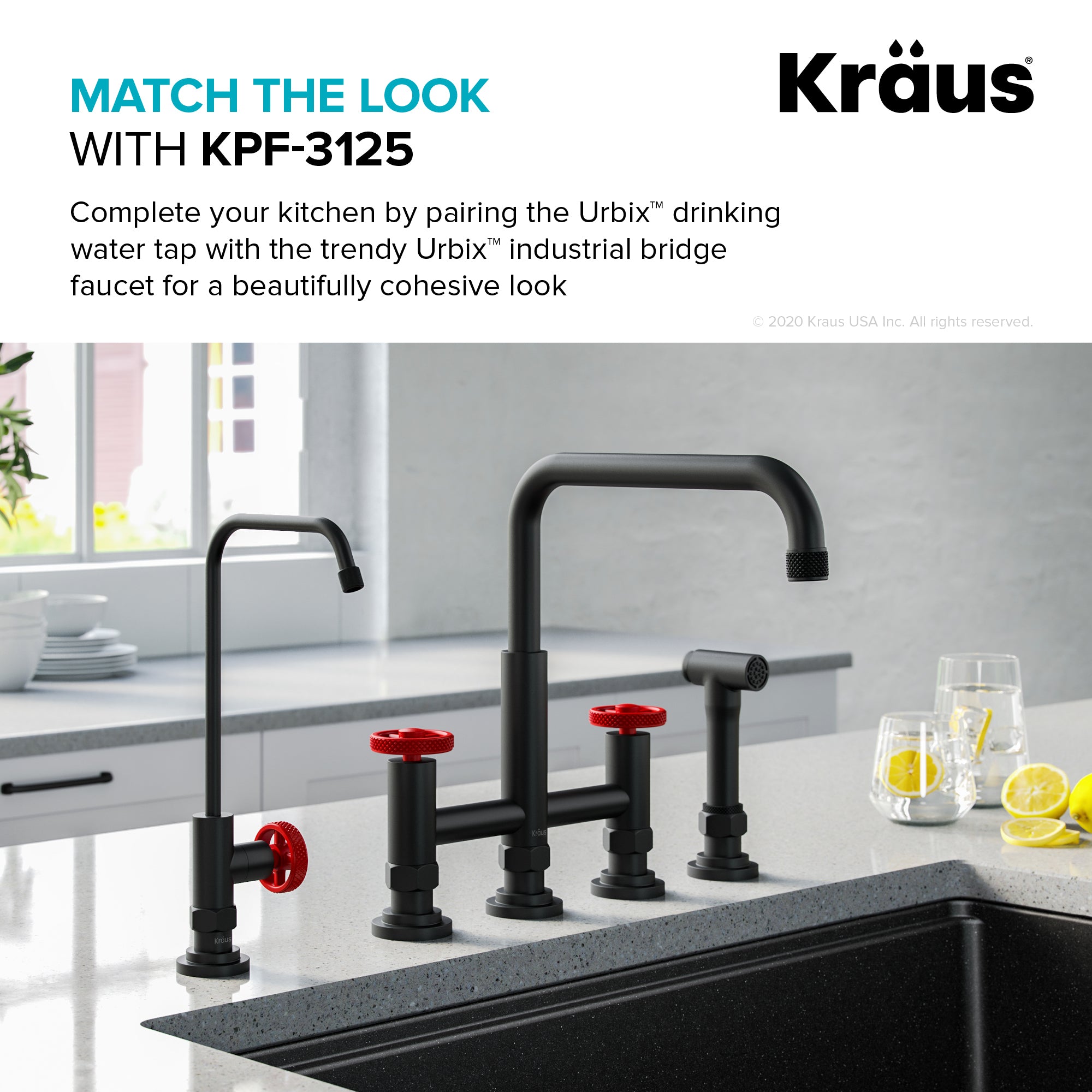 Urbix 100% Lead-Free Kitchen Water Filter Faucet