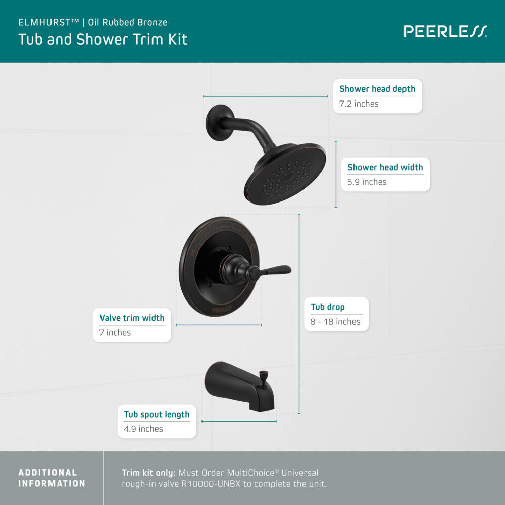 Peerless Elmhurst Tub / Shower Trim Kit