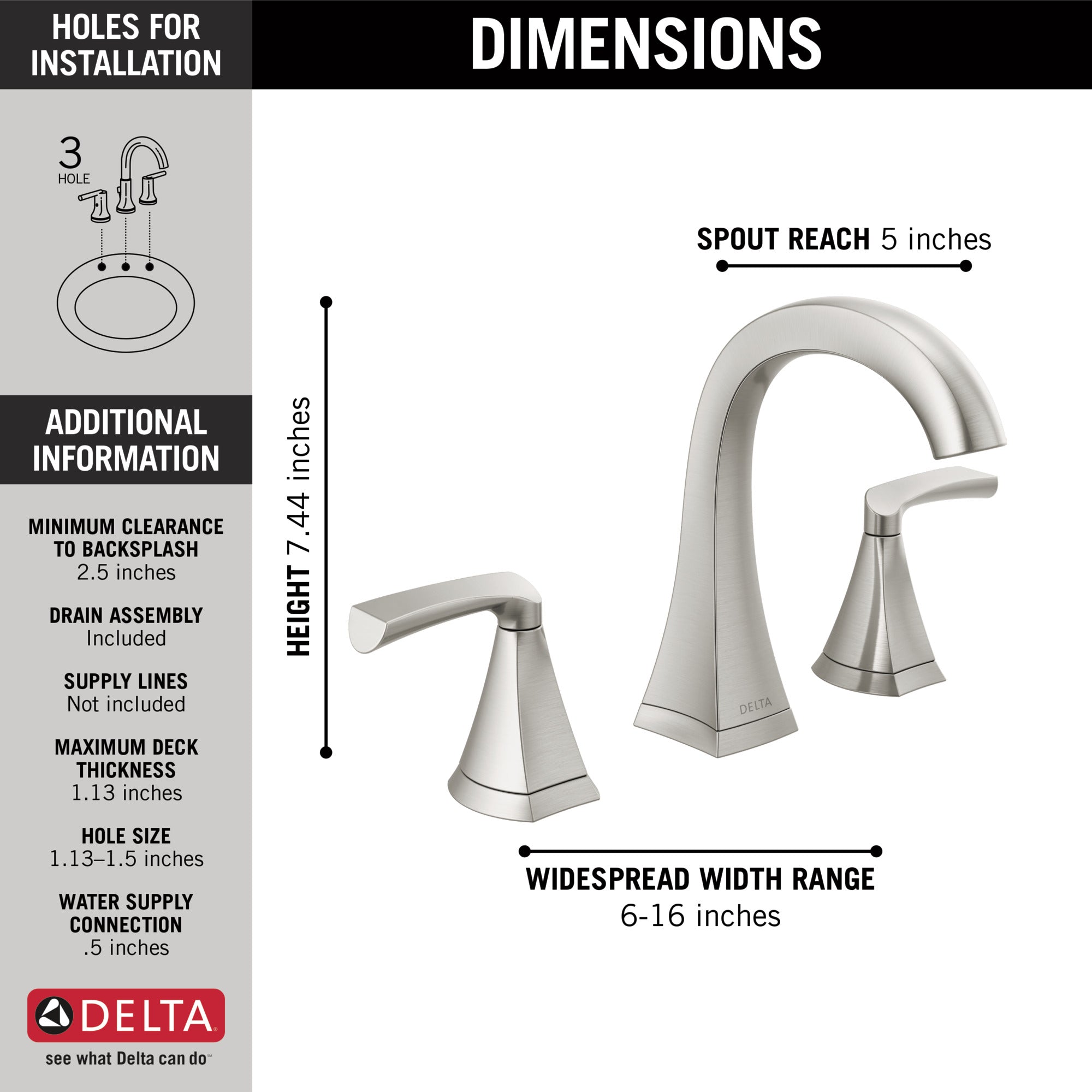 Delta Pierce 2 Handle Bathroom Faucet Certified Refurbished