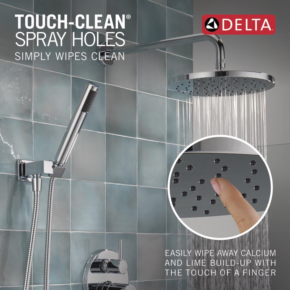 Delta Modern Modern 1-Spray Raincan Wall Mount Fixed and Handheld Shower Head 1.75 GPM