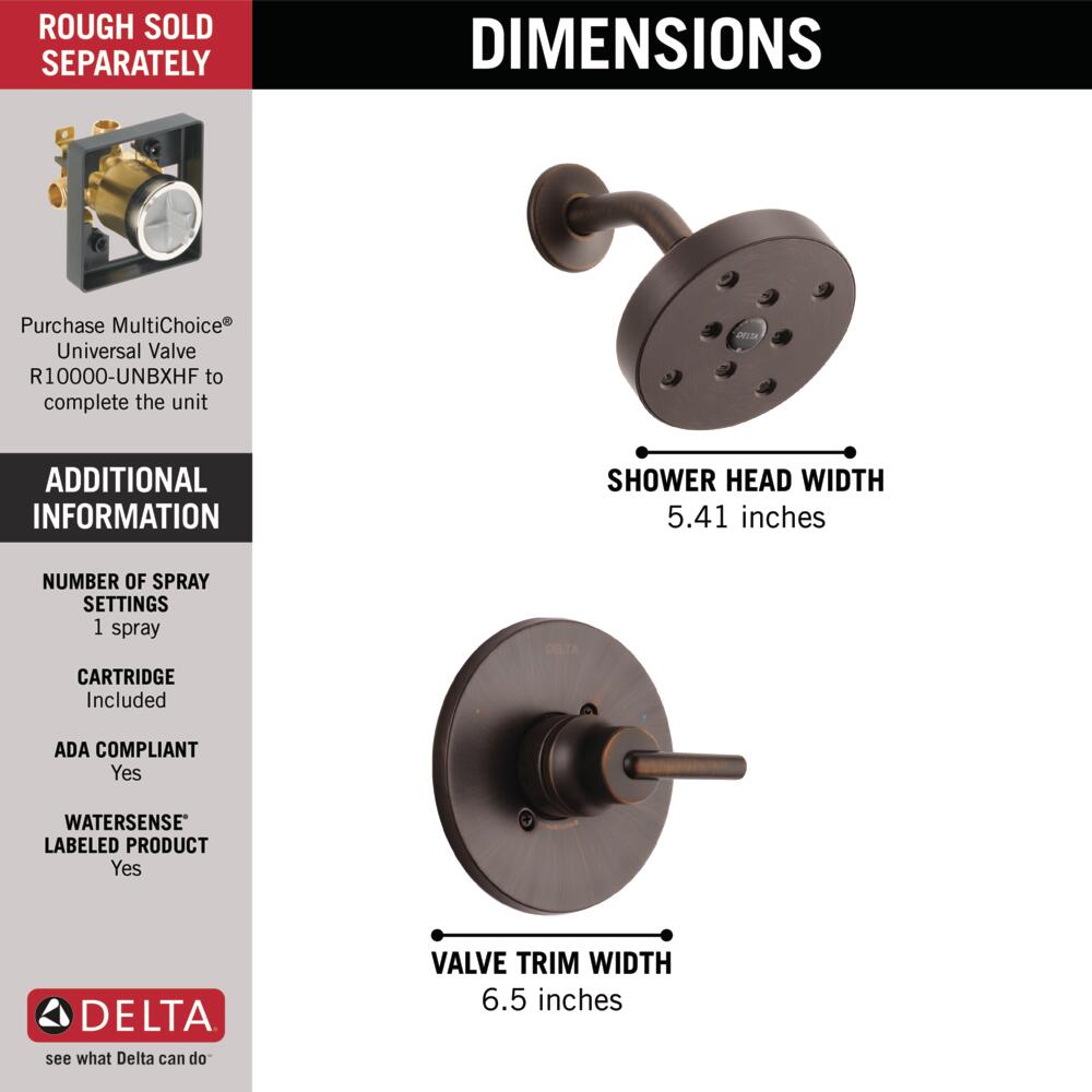 Delta Trinsic Monitor 14 Series H2Okinetic Shower Trim