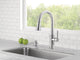 Delta Emery Pulldown Kitchen Faucet Single Handle with Soap Dispenser Certified Refurbished