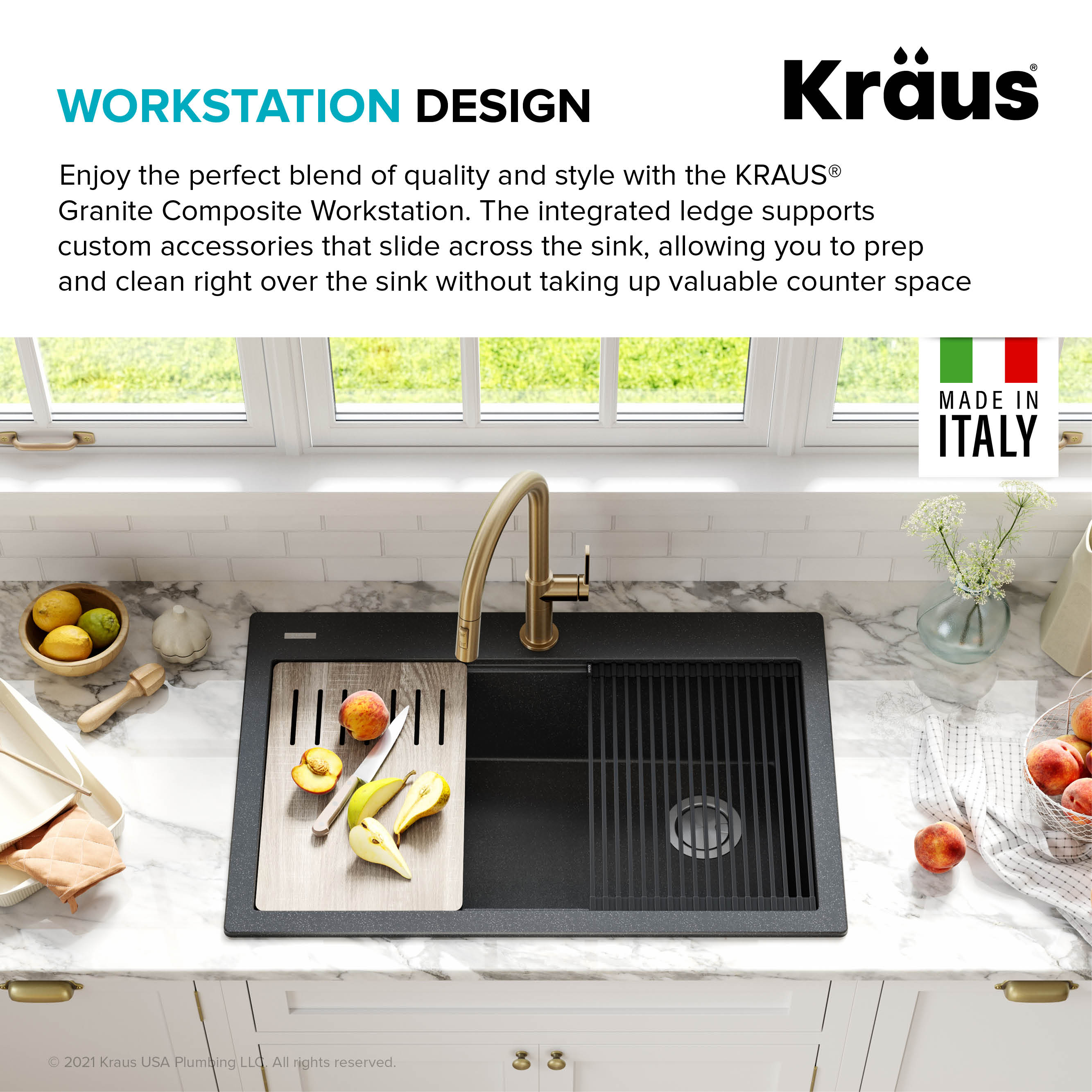 Kraus Bellucci 33 in. DropIn Granite Composite Kitchen Sink