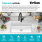 Kraus Pintura 32 in. Undermount Porcelain Enameled Single Bowl Kitchen Sink