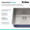 Kraus Pax Zero-Radius 22 ½ in. 16 Gauge Undermount Single Bowl Kitchen Sink