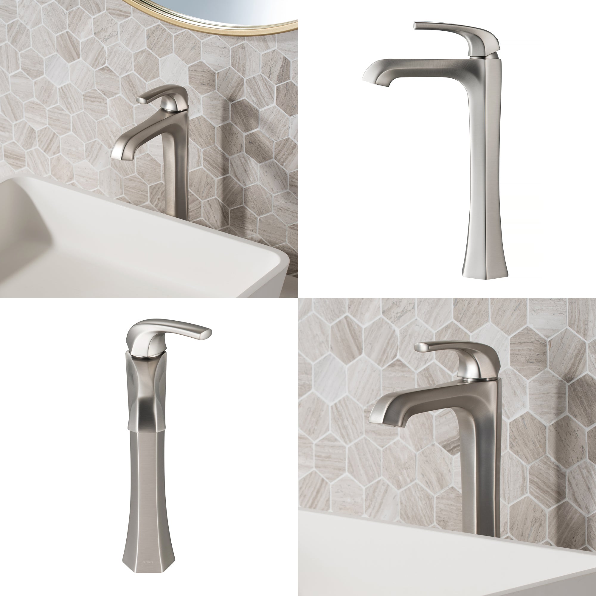 Esta Single Handle Vessel Bathroom Faucet with Pop-Up Drain