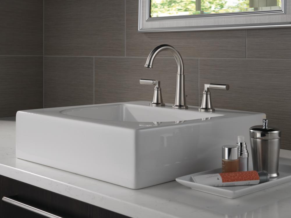 Delta Bowery 2 Handle Widespread Bathroom Sink Faucet Certified Refurbished