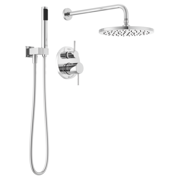 Delta Modern Modern 1-Spray Raincan Wall Mount Fixed and Handheld Shower Head 1.75 GPM