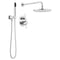 Delta Modern Modern 1-Spray Raincan Wall Mount Fixed and Handheld Shower Head 1.75 GPM