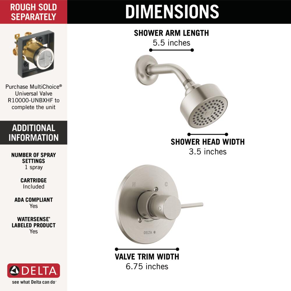 Delta Trinsic Shower Trim Single Handle 14 Series