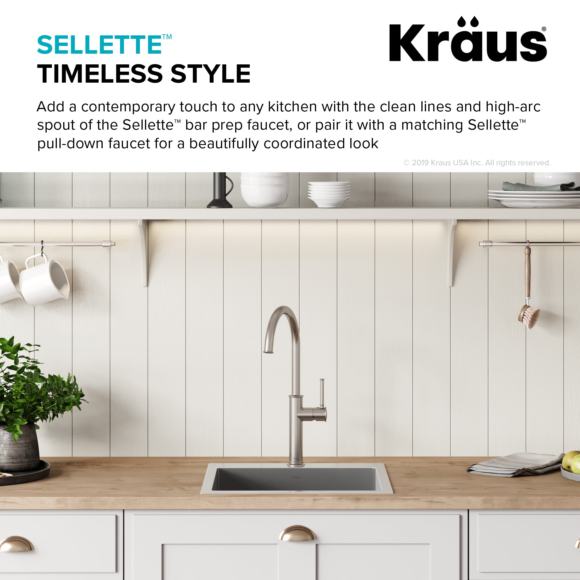 Kraus Sellette Spot Free Stainless Steel Finish Kitchen Bar Faucet