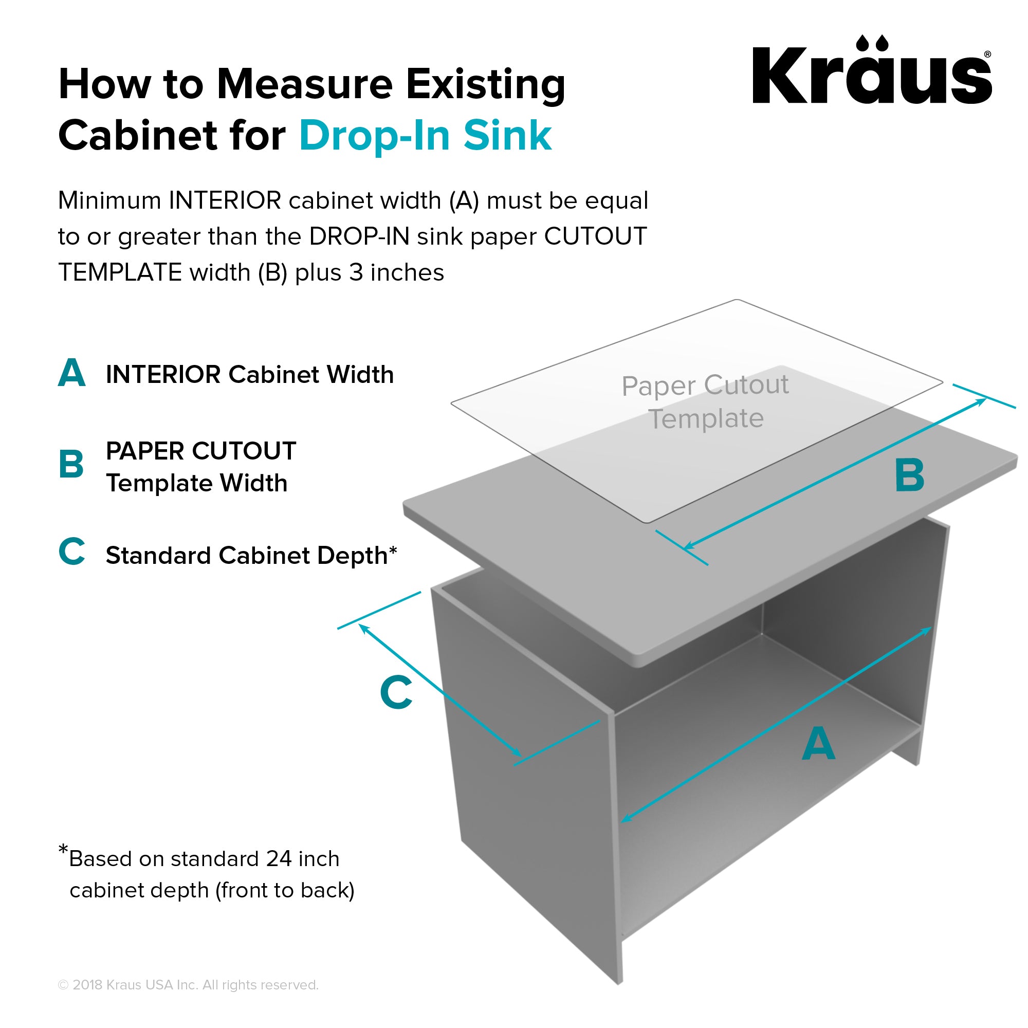 Kraus Standart Pro 25 in. Stainless Steel Kitchen Sink