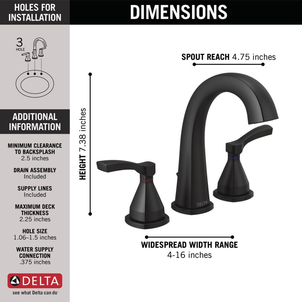 Delta Stryke Widespread Faucet